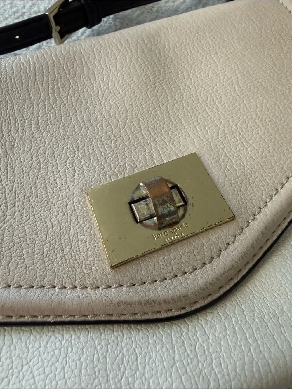 Kate Spade Nikki Walter Colorblock Beige, White & Black Crossbody